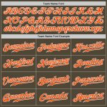 Personalized Olive Orange-White Authentic Salute To Service Baseball Jersey
