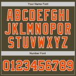 Personalized Olive Orange-White Authentic Salute To Service Baseball Jersey Team Custom Name and Number