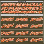 Personalized Olive Orange-White Authentic Salute To Service Baseball Jersey Team Custom Name and Number