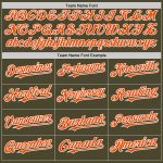 Personalized Olive Orange-White Authentic Sleeveless Salute To Service Baseball Jersey Team Custom Name and Number
