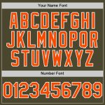 Personalized Olive Orange-White Authentic Sleeveless Salute To Service Baseball Jersey Team Custom Name and Number
