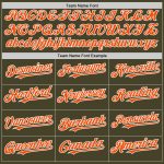 Personalized Olive Orange-White Line Authentic Salute To Service Baseball Jersey Team Custom Name and Number