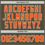 Personalized Olive Orange-White Mesh Authentic Throwback Salute To Service Baseball Jersey Team Custom Name and Number