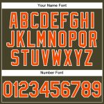 Personalized Olive Orange-White Performance Vapor Salute To Service Golf Polo Shirt Team Custom Name and Number