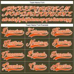 Personalized Olive Orange-White Salute To Service Hockey Lace Neck Jersey Team Custom Name and Number