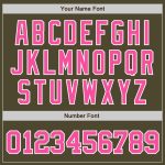 Personalized Olive Pink-White Authentic Salute To Service Baseball Jersey Team Custom Name and Number