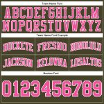 Personalized Olive Pink-White Authentic Throwback Salute To Service Basketball Shorts Team Custom Name and Number