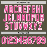 Personalized Olive Pink-White Performance Salute To Service T-Shirt Team Custom Name and Number