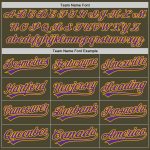 Personalized Olive Purple-Gold Authentic Throwback Salute To Service Baseball Jersey Team Custom Name and Number