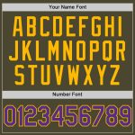 Personalized Olive Purple-Gold Authentic Throwback Salute To Service Baseball Jersey Team Custom Name and Number