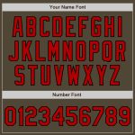 Personalized Olive Red-Black 3 Colors Arm Shapes Authentic Salute To Service Baseball Jersey Team Custom Name and Number
