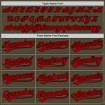 Personalized Olive Red-Black Authentic Salute To Service Baseball Jersey