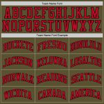 Personalized Olive Red-Black Authentic Salute To Service Baseball Jersey Team Custom Name and Number