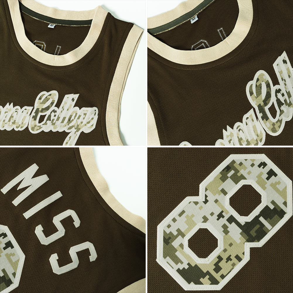 Personalized Olive Red-Black Authentic Throwback Salute To Service Basketball Jersey Team Custom Name and Number Personalized Olive Red-Black Authentic Throwback Salute To Service Basketball Jersey Team Custom Name and Number - Image 5