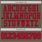 Personalized Olive Red-Black Authentic Throwback Salute To Service Basketball Jersey Team Custom Name and Number