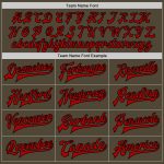 Personalized Olive Red-Black Bomber Full-Snap Varsity Letterman Salute To Service Jacket Team Custom Name and Number