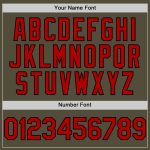 Personalized Olive Red-Black Mesh Authentic Throwback Salute To Service Baseball Jersey Team Custom Name and Number