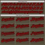 Personalized Olive Red-Black Mesh Authentic Throwback Salute To Service Baseball Jersey Team Custom Name and Number