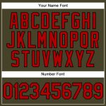 Personalized Olive Red-Black Performance Vapor Salute To Service Golf Polo Shirt Team Custom Name and Number
