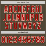 Personalized Olive Red-Cream Authentic Salute To Service Baseball Jersey
