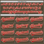 Personalized Olive Red-Cream Authentic Salute To Service Baseball Jersey