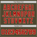 Personalized Olive Red-Cream Authentic Salute To Service Baseball Jersey Team Custom Name and Number