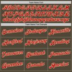 Personalized Olive Red-Cream Authentic Throwback Salute To Service Basketball Jersey