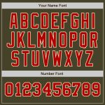 Personalized Olive Red-Cream Authentic Two Tone Salute To Service Baseball Jersey Team Custom Name and Number