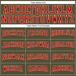 Personalized Olive Red-Cream Long Sleeve Performance Salute To Service T-Shirt Team Custom Name and Number