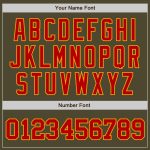 Personalized Olive Red-Gold Authentic Salute To Service Baseball Jersey Team Custom Name and Number