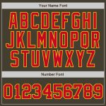 Personalized Olive Red-Gold Authentic Throwback Salute To Service Basketball Jersey Team Custom Name and Number