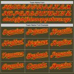 Personalized Olive Red-Gold Line Authentic Salute To Service Baseball Jersey Team Custom Name and Number