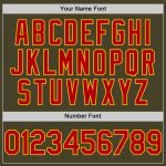 Personalized Olive Red-Gold Line Authentic Salute To Service Baseball Jersey Team Custom Name and Number