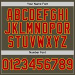 Personalized Olive Red-Gold Mesh Authentic Throwback Salute To Service Baseball Jersey Team Custom Name and Number