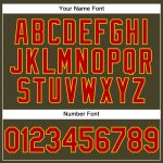 Personalized Olive Red-Gold Performance Vapor Salute To Service Golf Polo Shirt Team Custom Name and Number