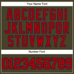 Personalized Olive Red-Navy Authentic Salute To Service Baseball Jersey