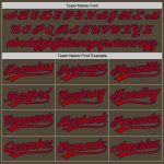 Personalized Olive Red-Navy Authentic Salute To Service Baseball Jersey Team Custom Name and Number
