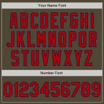 Personalized Olive Red-Navy Authentic Salute To Service Baseball Jersey Team Custom Name and Number