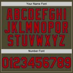 Personalized Olive Red-Navy Authentic Sleeveless Salute To Service Baseball Jersey Team Custom Name and Number