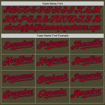 Personalized Olive Red-Navy Authentic Sleeveless Salute To Service Baseball Jersey Team Custom Name and Number