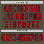 Personalized Olive Red-Navy Mesh Authentic Throwback Salute To Service Baseball Jersey Team Custom Name and Number