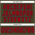 Personalized Olive Red-Navy Performance Vapor Salute To Service Golf Polo Shirt Team Custom Name and Number