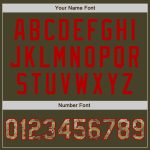 Personalized Olive Red Pinstripe Camo Salute To Service Two-Button Unisex Softball Jersey Team Custom Name and Number