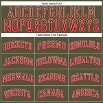 Personalized Olive Red-White Authentic Drift Fashion Salute To Service Baseball Jersey Team Custom Name and Number