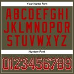 Personalized Olive Red-White Authentic Drift Fashion Salute To Service Baseball Jersey Team Custom Name and Number