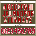 Personalized Olive Red-White Authentic Salute To Service Baseball Jersey Team Custom Name and Number