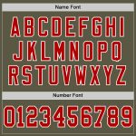 Personalized Olive Red-White Mesh Authentic Throwback Salute To Service Football Jersey Team Custom Name and Number