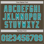 Personalized Olive Teal-White Bomber Full-Snap Varsity Letterman Salute To Service Jacket Team Custom Name and Number