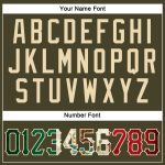 Personalized Olive Vintage Mexican Flag-City Cream Performance Salute To Service T-Shirt Team Custom Name and Number