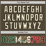 Personalized Olive Vintage Mexican Flag Cream-Black Bomber Full-Snap Varsity Letterman Salute To Service Jacket Team Custom Name and Number